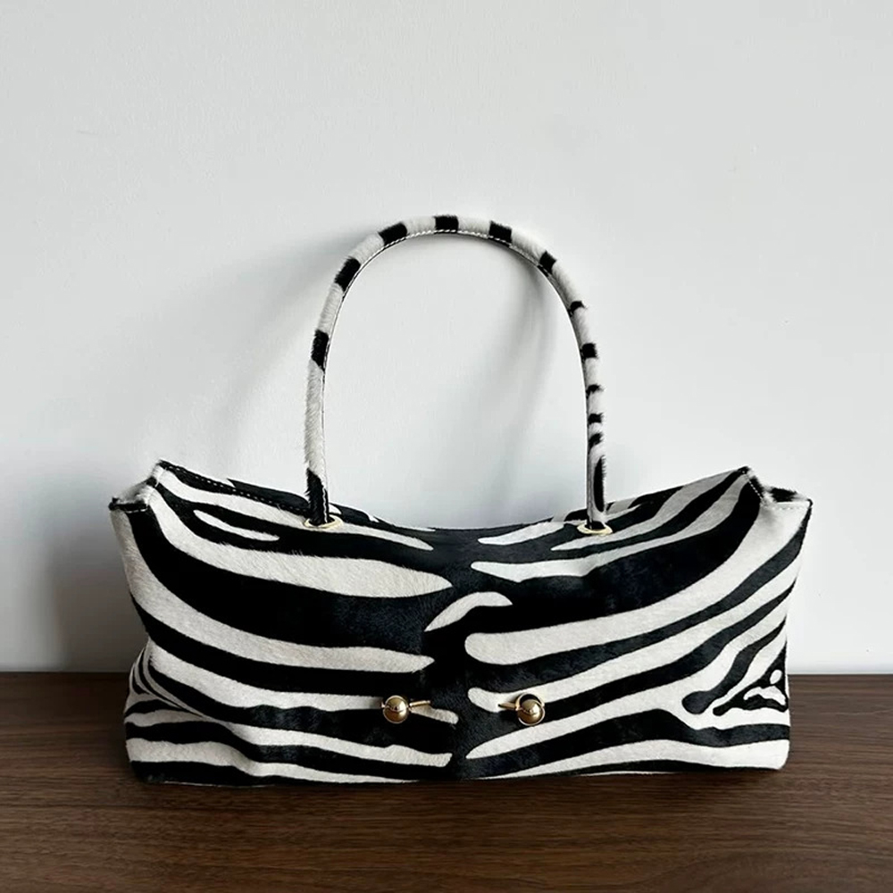 Luxury Bags Tote - SHELKSBAG New Zebra Print Vintage Tote