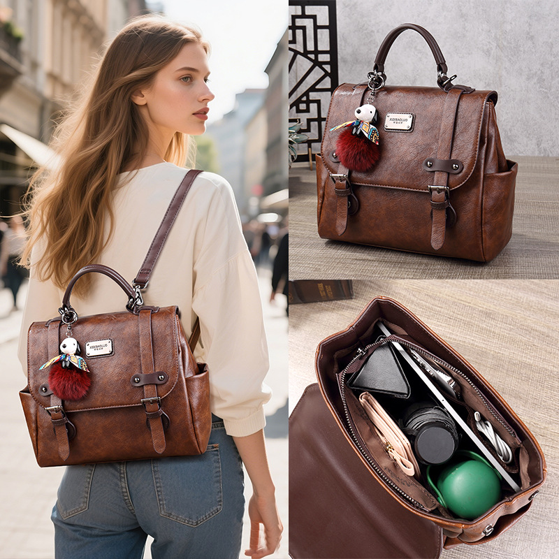 Luxury Bags Leather - 2026 Women's Large Capacity Backpack Bag