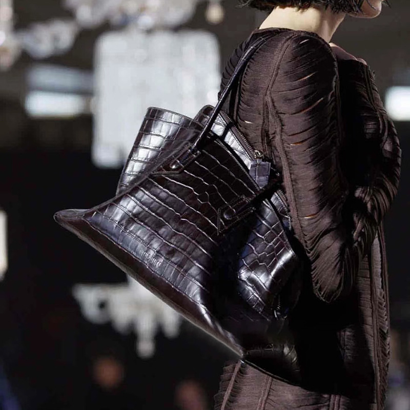 Retro Crocodile Pattern Large  - Luxury Bags Tote ulasan dan harga