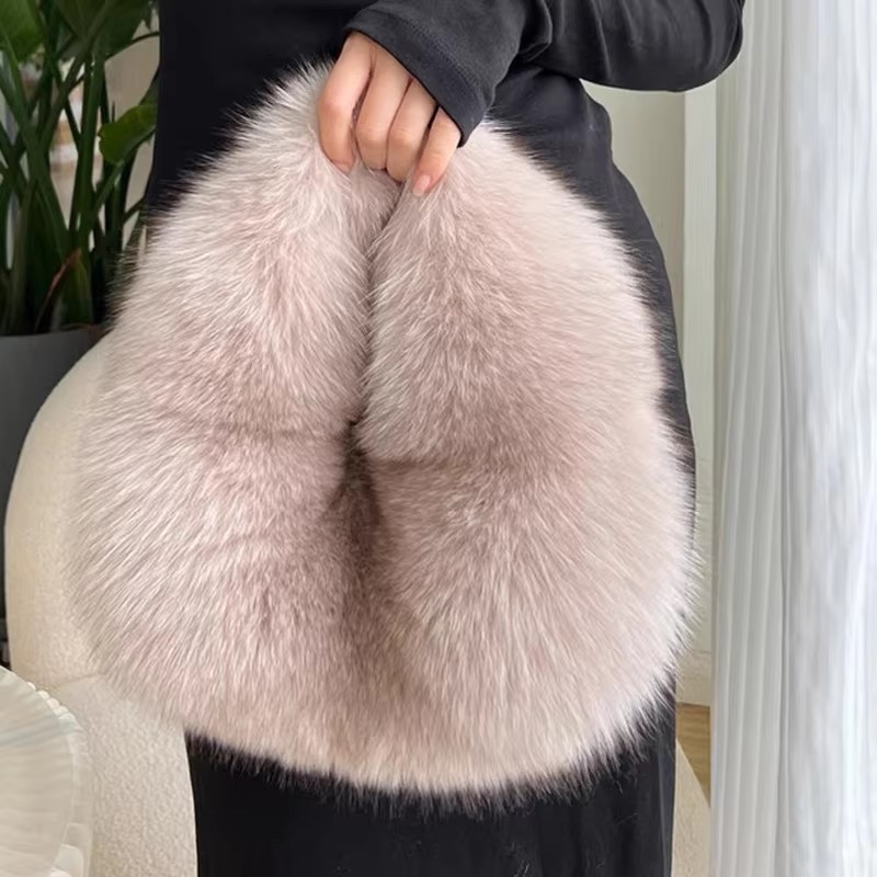 Fashion Soft Plush Half Moon B - Luxury Bags Tote ulasan dan harga