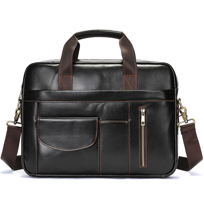 Vintage Genuine Leather Briefc - Luxury Bags Tote ulasan dan harga